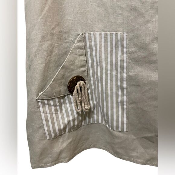 Ali Miles Lagenlook Linen Cotton Blend Oversized Top Coastal Quite Lux Artsy - Picture 3 of 9